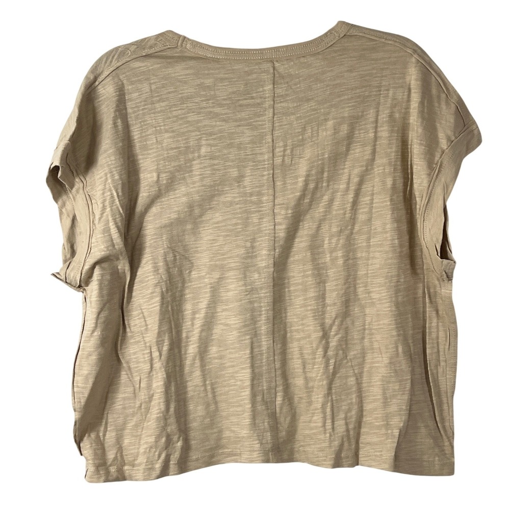NWT Natural Life Tan Short Sleeve Top Medium Boho Hipster Graphic Flower - Picture 4 of 4